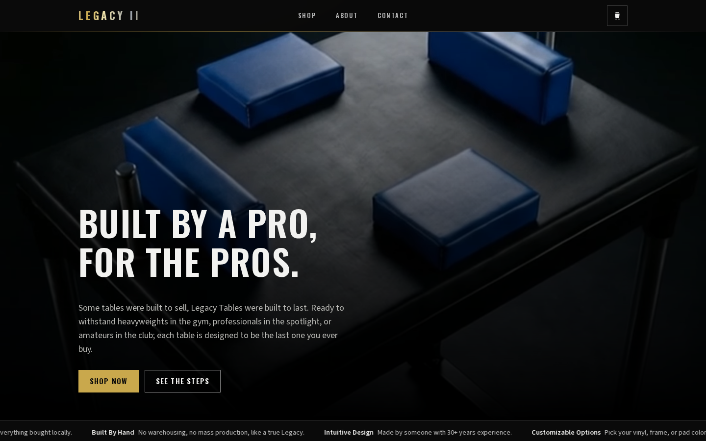 Legacy Tables website — home