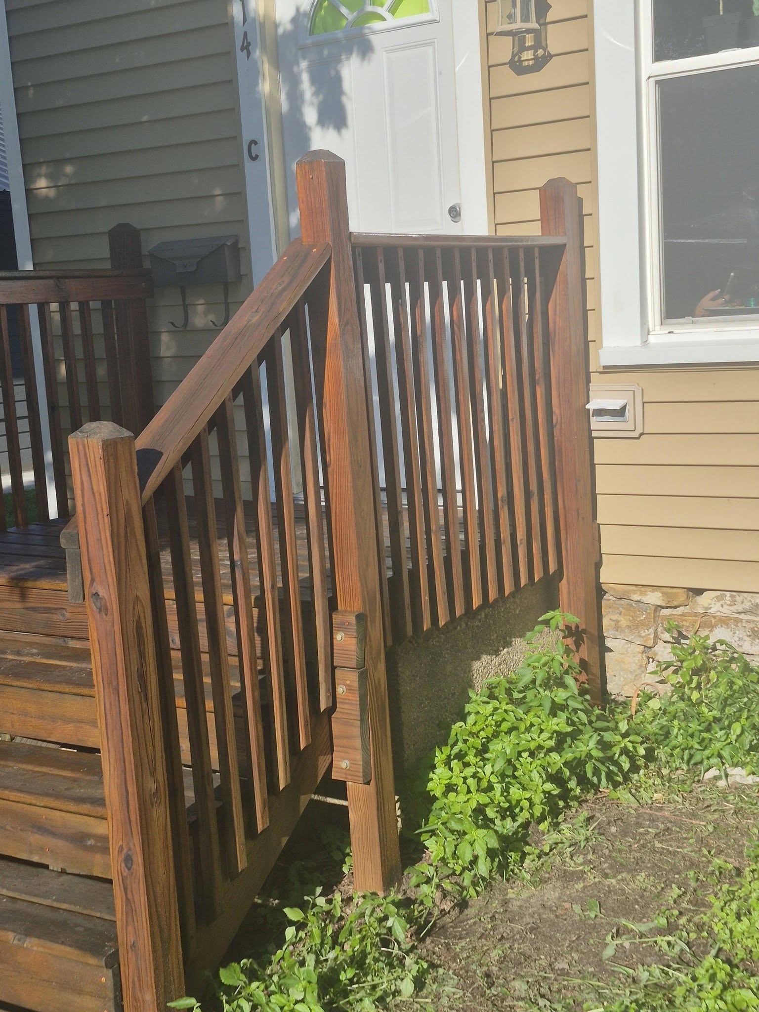 Finished deck and railing rebuild, Monroe County Wisconsin